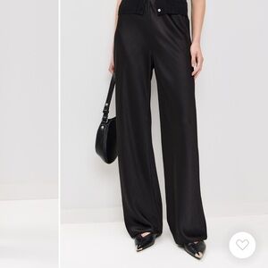 VINCE Fluid Satin Bias Pants Black XS